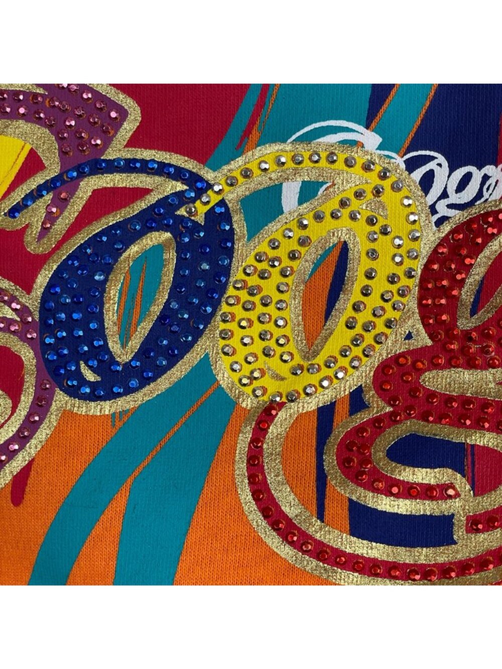 Coogi Knit Top Womens XLarge Urban Hip Hop Raw Edge Neck Tie Detail Big Logo - Picture 10 of 16